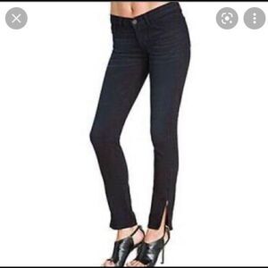 [j brand] “the deal” black jeans with ankle zips #6
